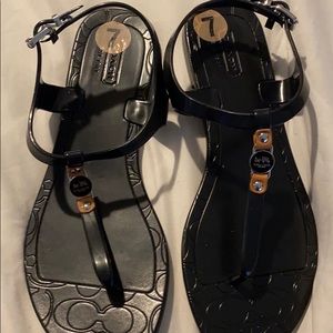 Authentic Coach Sling Back Sandals